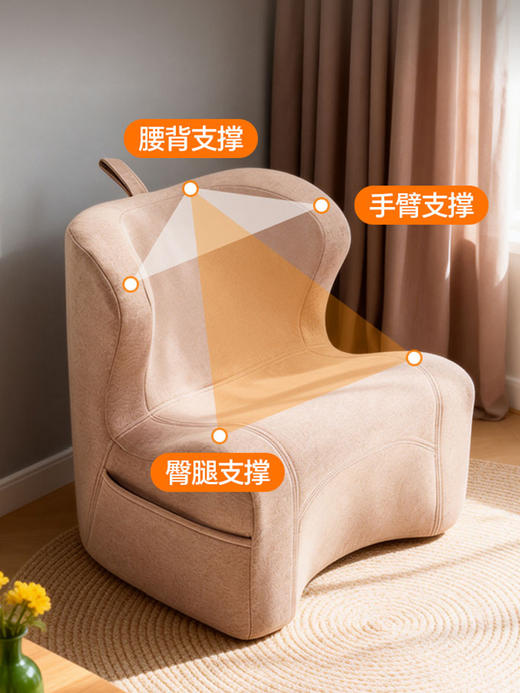 【官网售价519元】【小分队纷纷都要内购舒适沙发椅  护脊女王椅】给孩子说100遍坐直看书 不如这把椅子靠谱 妈妈再也不用叨唠了 让脊柱自然垂直 不知不觉坐正了~ 商品图4