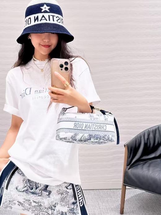 迪奥 25SS字母标识印花短袖T恤 白色  男女同款（DY） 商品图3