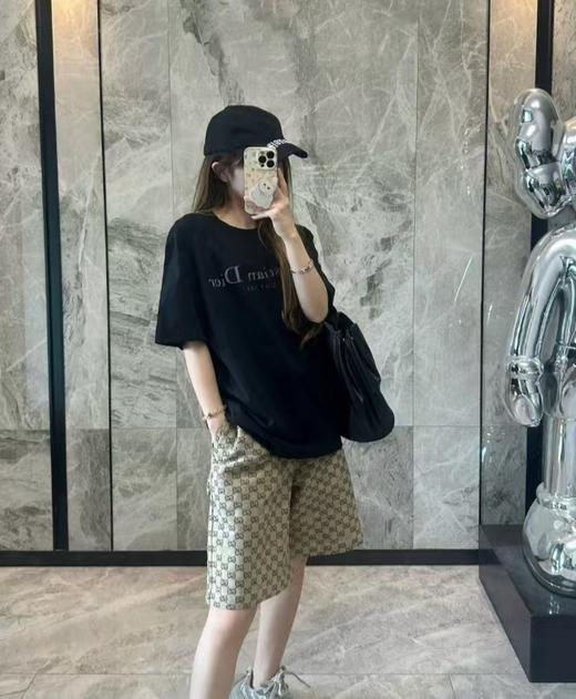 迪奥  25SS字母标识印花短袖T恤 黑色 男女同款（DY） 商品图7