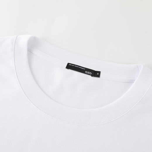 GXG男装【100%棉】26夏季潮流创意字母简约日常通勤男式短袖T恤K&C 商品图2