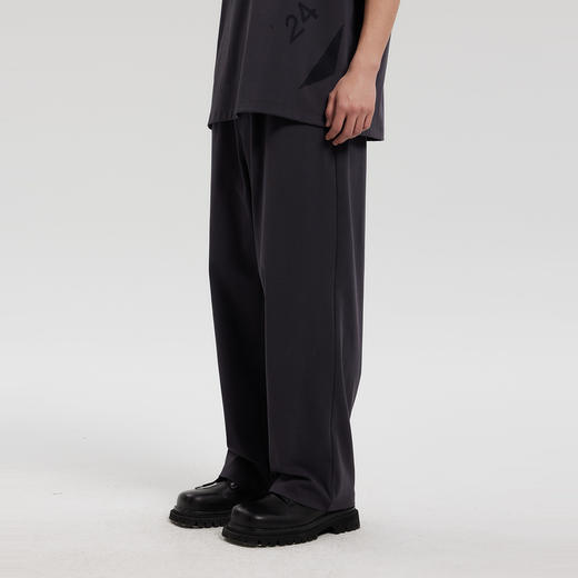 MODE COMMUTER | MC针织螺纹混纺简约阔腿型针织长裤 商品图4