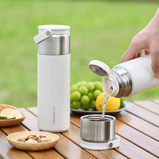 SENSO几简系列 焖茶杯保温杯 白色 480ml 商品图2