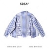 SDSA男装2026新款轻奢美式宽松拼接撞色格子衬衫一字扣设计百搭 商品缩略图4