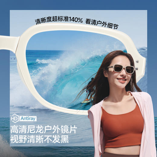 【蕉下小方框折叠墨镜】UV400 强效防晒 折叠便携超轻上镜 显脸小不挑脸型（多色可选） 商品图2