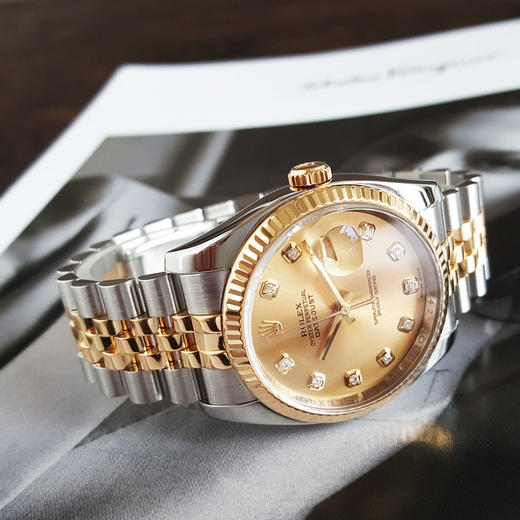 【95新】ROLEX劳力士116233瑞士天文台认证自动机械日期显示36mm（中性款）日志系列  蚝式钢/18k黄金表圈270226NJS11 商品图4