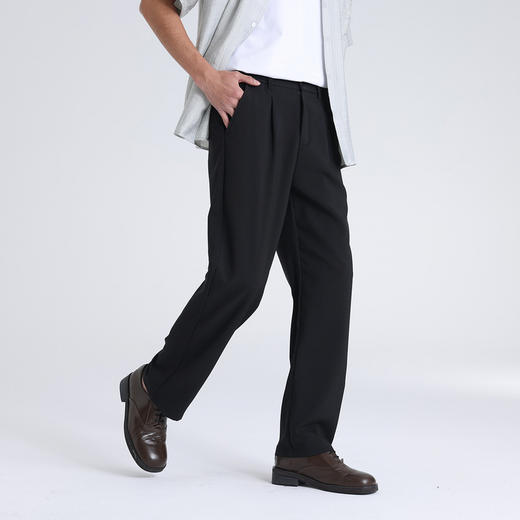 GXG男装26夏季简约时尚舒适弹力商务通勤直筒西裤男式休闲裤K&C 商品图2