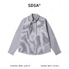 SDSA男装2026新款高贵轻奢细格纹系带衬衫宽松设计感百搭长袖衬衫 商品缩略图0