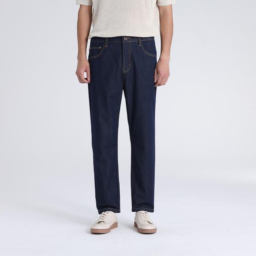 GXG男装26夏季复古水洗简约百搭舒适亲肤日常通勤锥形男式牛仔裤K&C 商品图1