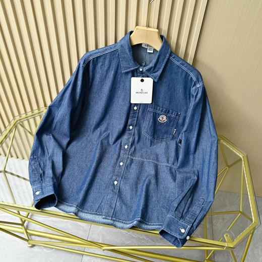 蒙口2026春秋水洗全棉牛仔衬衫休闲外套 商品图3