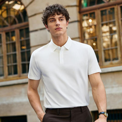 经典纯色百搭款液氨空气层珠地棉排湿透气POLO衫  XYD-5300 商品图7