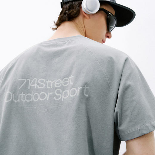 714street水显印花吸湿速干运动短袖男2026夏季潮牌7A抗菌防晒T恤 商品图3