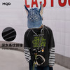 【MQD】童装男大童假两件条纹T恤26春季新款儿童学院撞色拼接长袖T恤 商品缩略图1