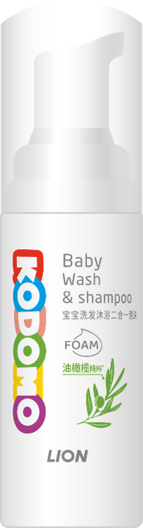 【临期品】E05019 KODOMO小狮王宝宝洗发沐浴二合一泡沫50ml