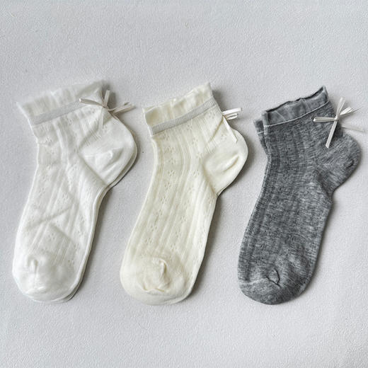 基础-简约后跟蝴蝶结女袜袜子-纪念日百货门店同款169093695 商品图1