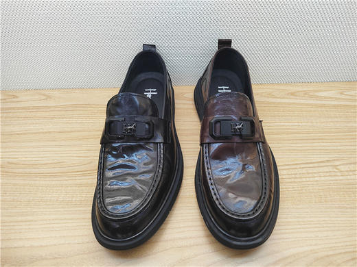 豪行春季新款13173110牛皮真皮商务休闲男鞋皮鞋单鞋 商品图1