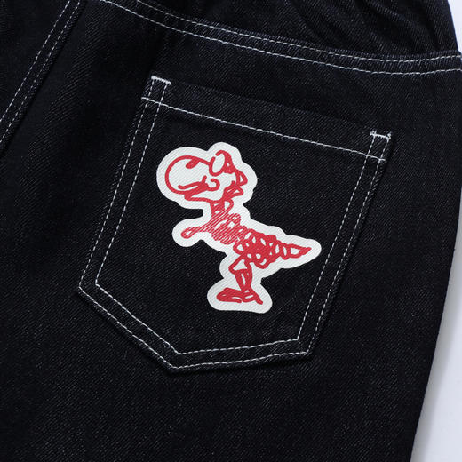 【MQD】童装男大童加绒裤子冬新款儿童学院街潮休闲百搭保暖牛仔裤 商品图3