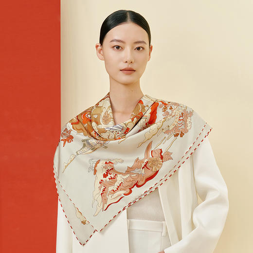 万事利双面印花大方巾-漫游记 商品图1