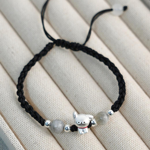 周大金品牌 999足银线条小狗手链 SS600 3色可选 商品图7