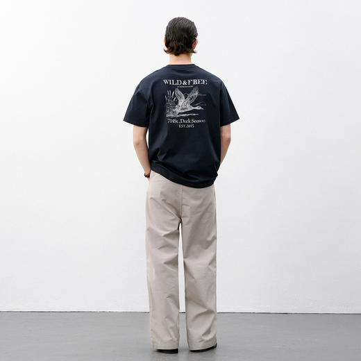 714street美式复古印花纯棉短袖男 2026夏季潮牌宽松圆领情侣T恤 商品图3