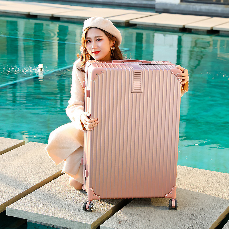 【积分兑换】艾慕者 复古行李箱ABS 24寸学生万向轮拉杆箱密码箱
