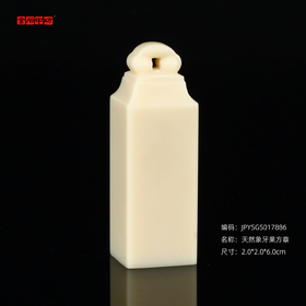 孤品17886天然象牙果方章玺章篆刻姓名章书画章2.0*2.0*6.0cm
