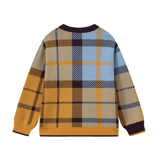 【MQD】童装男大童冬新款儿童学院风保暖百搭打底上衣格纹套头毛衣 商品图3