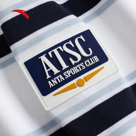 安踏条纹短袖t恤男女同款2026夏季纯棉宽松透气休闲上衣152628134 商品图2