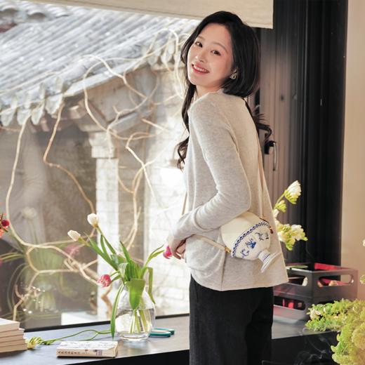 糯茸 羊绒羊毛圆领毛衫 山林曦照 商品图2