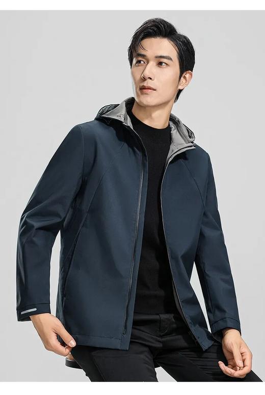 罗蒙两面可穿夹克 | 商务休闲自由切换，正反两面穿+连帽可拆卸，一件衣服4种穿法 商品图2