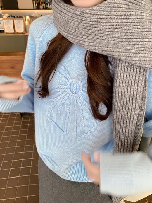 <曾小咸推荐>3.9现货秒杀 ！微信超特价！韩系蝴蝶结毛衣 日常199.99 立减110 秒杀89.99！！阔腿七分裤 秒杀89.99！！ 商品图13