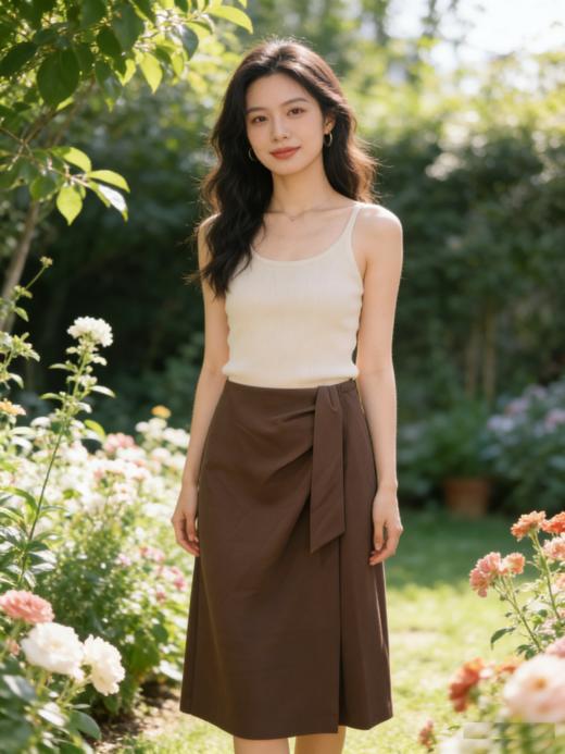 G2000女装SS26商场新款【防紫外线】优雅半身裙61261612 商品图1