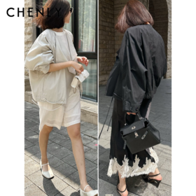 尘衣｜26SS披肩领系扣短款风衣