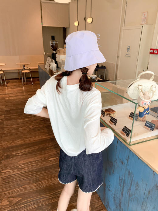 <曾小咸推荐>3.9现货秒杀 ！微信超特价！韩系立体装饰T恤 日常139.99 立减70 秒杀69.99！！ 串珠牛仔短裤 秒杀89.99！！ 商品图7