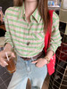 <曾小咸推荐>3.10现货秒杀 ！微信超特价！韩系绿格子衬衫 日常199.99 立减120 秒杀79.99！！ 商品缩略图9