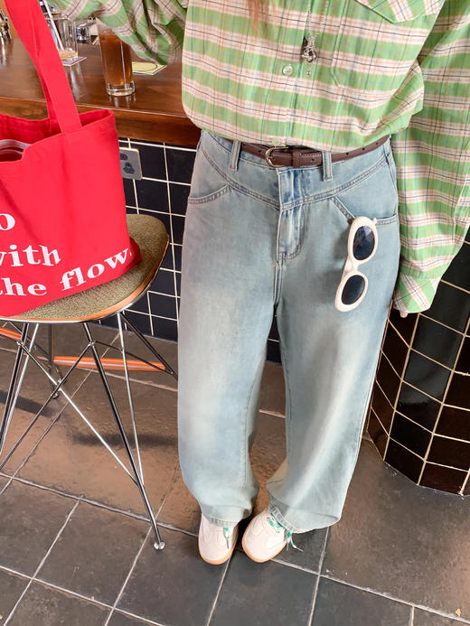 <曾小咸推荐>3.10现货秒杀 ！微信超特价！韩系绿格子衬衫 日常199.99 立减120 秒杀79.99！！ 商品图10