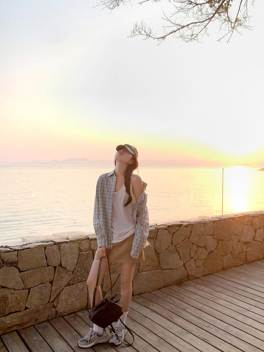 <曾小咸推荐>3.10现货秒杀 ！微信超特价！ 韩系格子衬衫外套 日常189.99 立减110 秒杀79.99！！ 商品图10