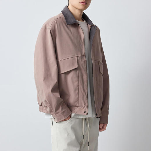 墨麦客男装高智通勤工装夹克男2026春季新款灯芯绒领外套男81576. 商品图2