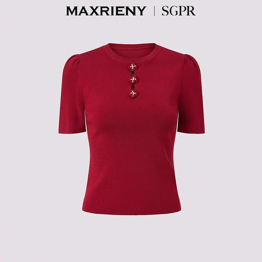 奥莱门店发货:SGPR套头毛衫短款上衣女款货号MU86SW002 商品图4