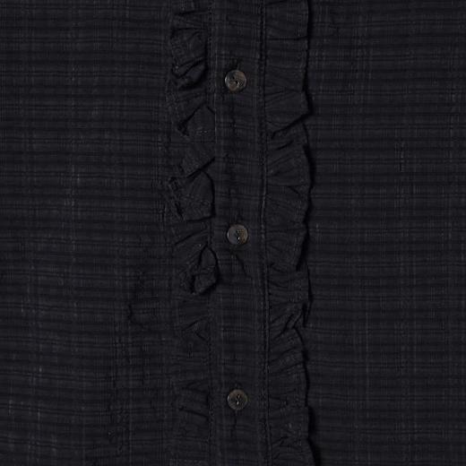 SDSA男装2026新款高贵轻奢简约时尚领口珠子花边翻领长袖衬衫百搭 商品图2