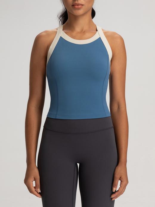 新款一体式运动内衣女带胸垫交叉健身文胸高强度防震跑步瑜伽背心 000YNDA102 商品图3