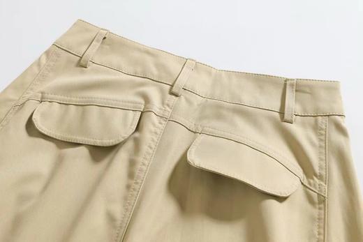 F030678松弛感高腰立体剪裁垂坠感藏肉显瘦工装阔腿裤 商品图14