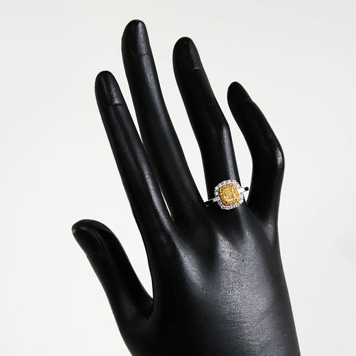 【天然正品】AU750白金经典时尚垫型1.003克拉钻石戒指 15号（戒圈可改）140226TJ35 商品图7