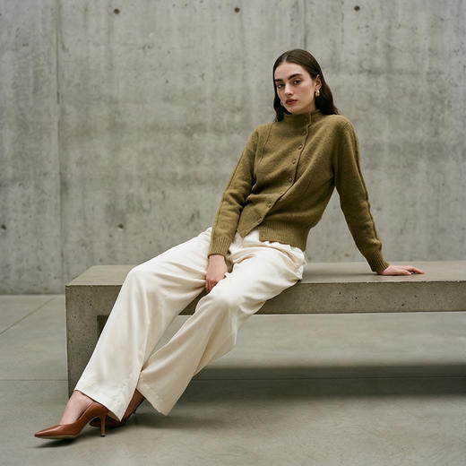 PALUOPO/PL半高领女开衫ET255176R//约重320g帕罗 商品图3