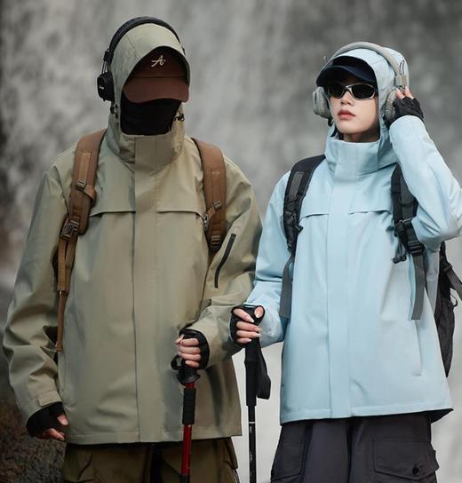 【春秋款户外夹克风衣男女同款】防风防水男女同款潮流时尚休闲夹克外套情侣款ph 商品图7