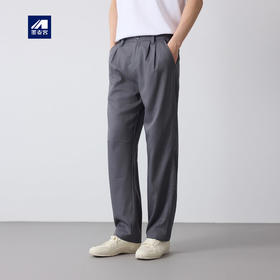 墨麦客高智通勤直筒男士裤子2026春季新款中腰长裤休闲裤男91578.