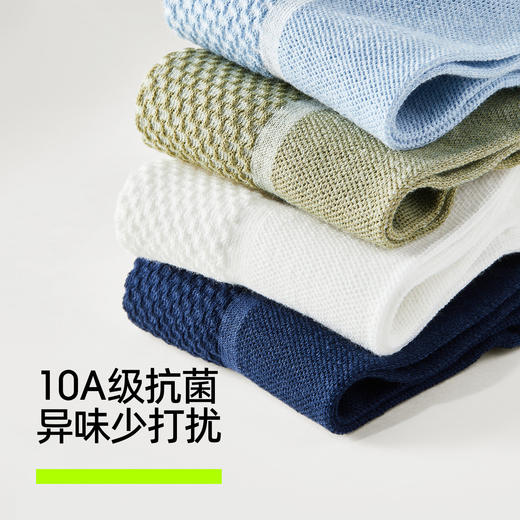 【网眼肌理底】有棵树纯棉透气袜子抗菌消臭男士短袜5双装-O2105 商品图3