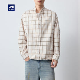 墨麦客男装城市运动格子轻薄夹克男2026春新款假两件男外套81597.