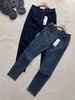 F030686休闲弹力耐磨中高腰修身直筒牛仔长裤 商品缩略图0