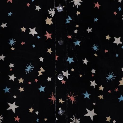 SDSA男装2026新款高贵轻奢时尚植绒彩色星星设计立领长袖衬衫百搭 商品图4