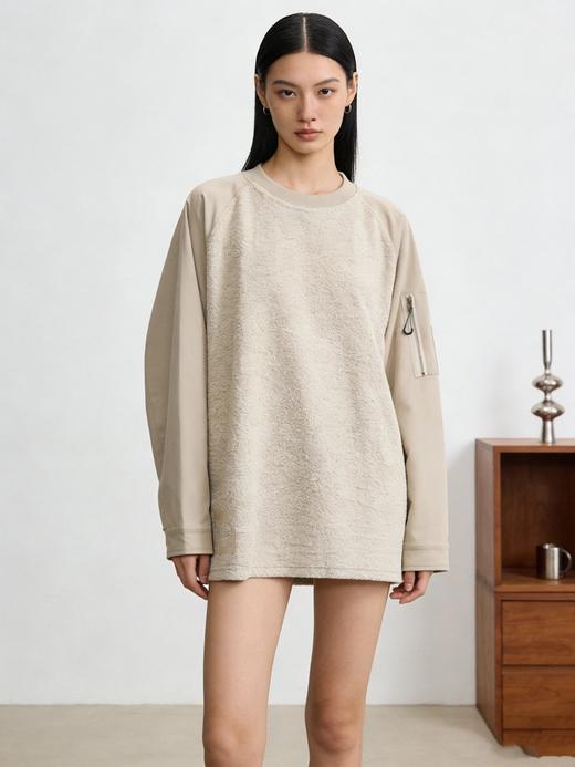 【软糯舒适 手感柔顺】户外拼接云朵绒运动卫衣（ELXM99-WY712） 商品图12